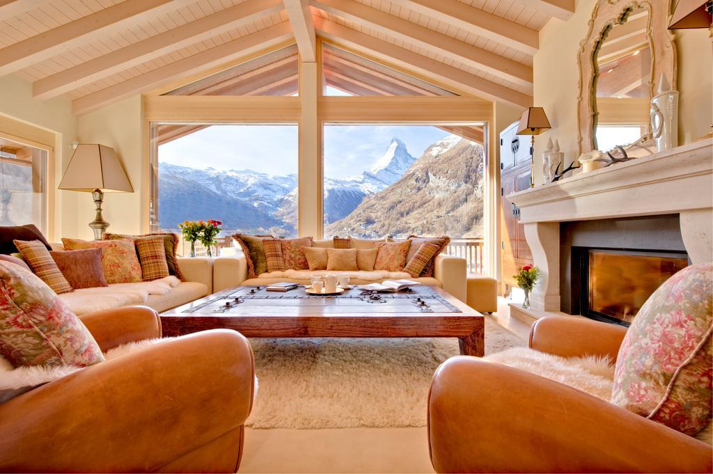 Chalet Grace Villa Zermatt Oda fotoğraf