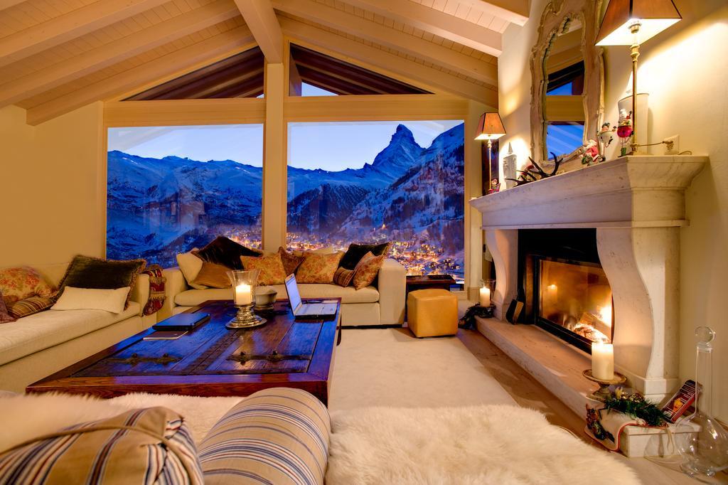 Chalet Grace Villa Zermatt Oda fotoğraf